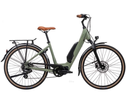 Vélo électrique urbain Unisexe E-CITY STEPS 28 418 Wh Vert Olive